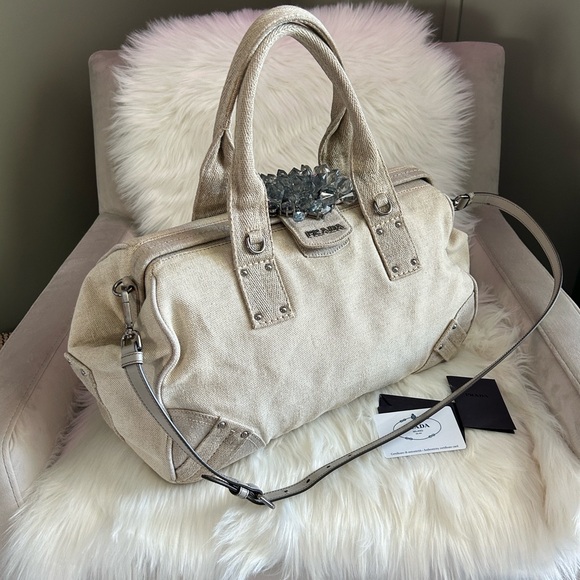 PRADA Mistolino Canvas Bag with Strap - Picture 7 of 16